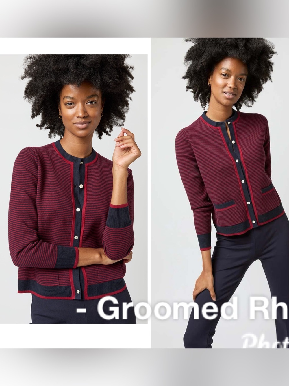 Ann Mashburn Katie Cardigan in Bordeaux Sweater Size M